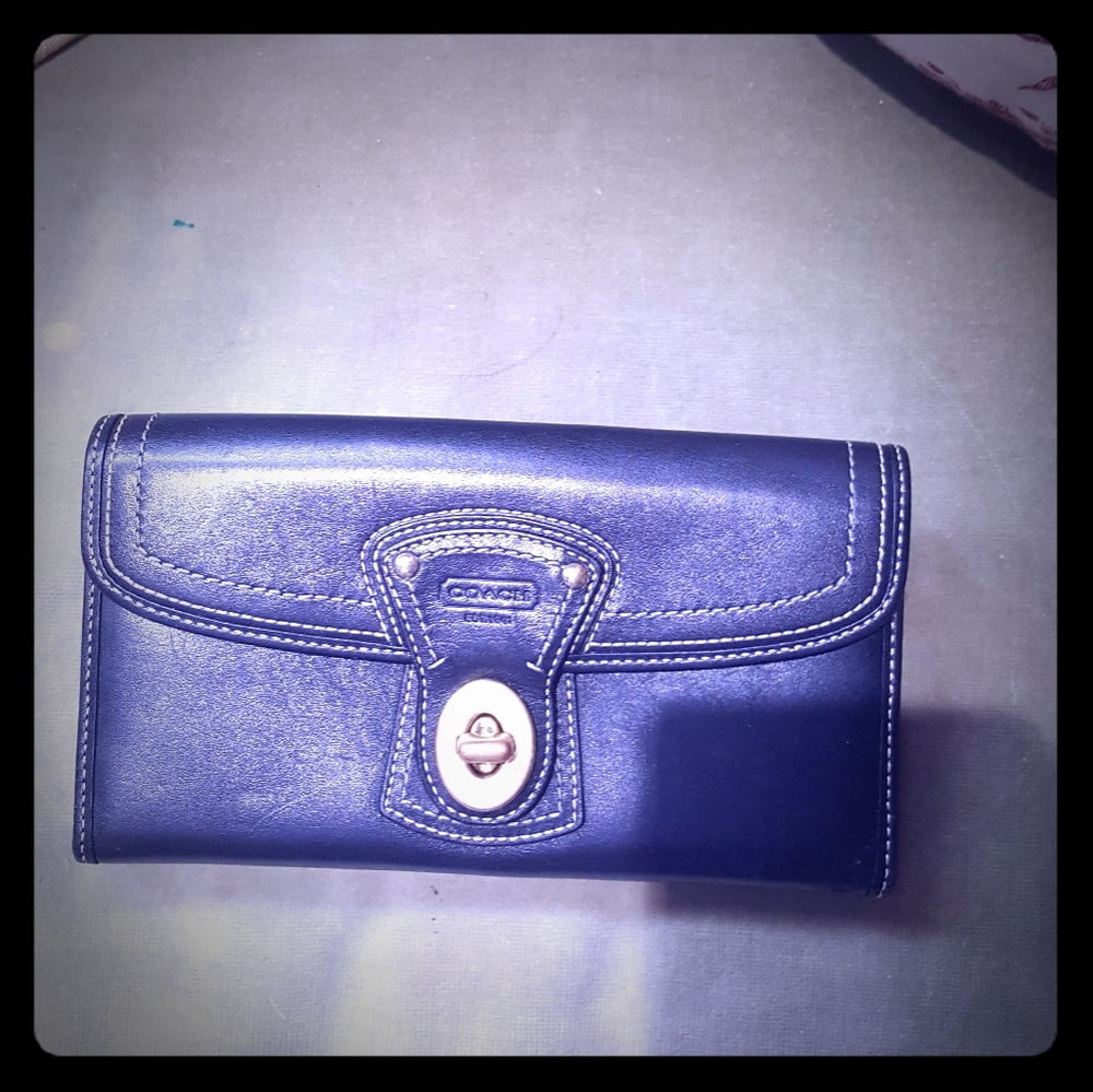 Coach black clutch wallet